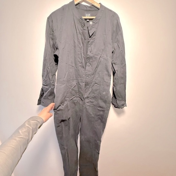 GAP Black Tencel Utility Jumpsuit Small - Picture 2 of 16